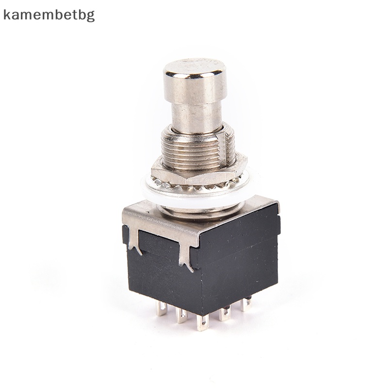 Kamembetbg สวิตช์เท้าเหยียบเอฟเฟคกีตาร์ โลหะ 9-pin 3PDT สีดํา 1 ชิ้น TH