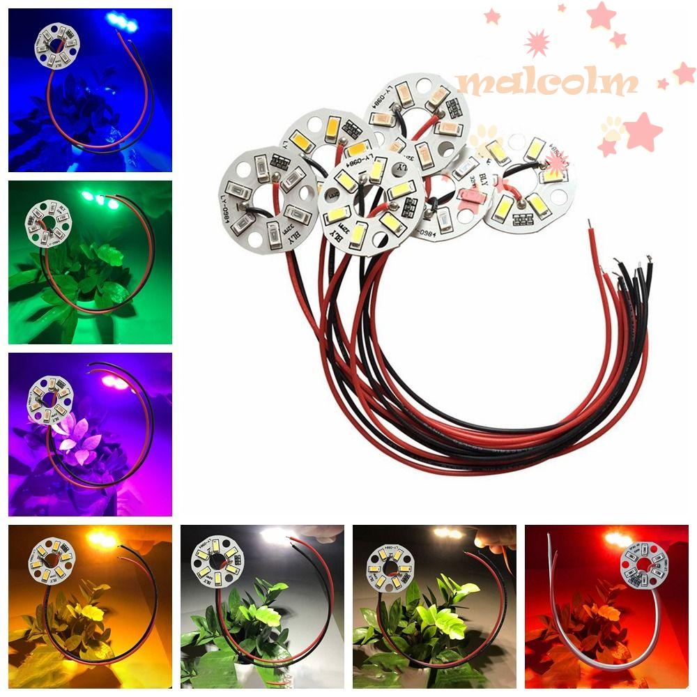 Malcolm บอร์ดไฟ LED 3W 5V สีขาว ฟ้า เหลือง ม่วง ความสว่างสูง ทรงกลม 32 มม. KTV