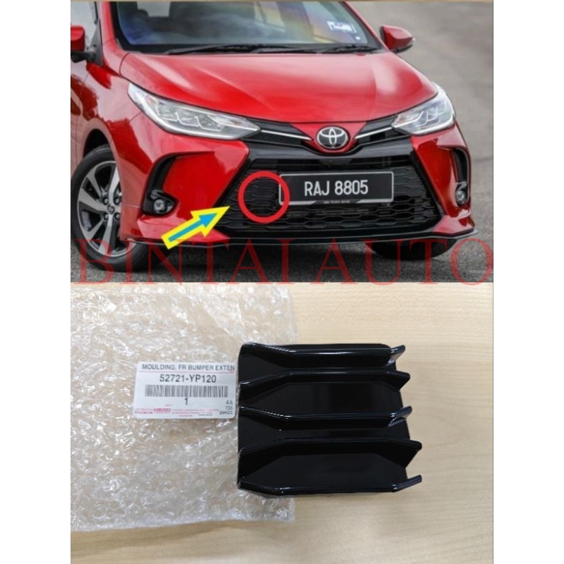 Toyota Nsp151 Vios, Yaris 2021 Front/ Depan Bumper Toking Cover Cap/ Penutup 52721-Yp120