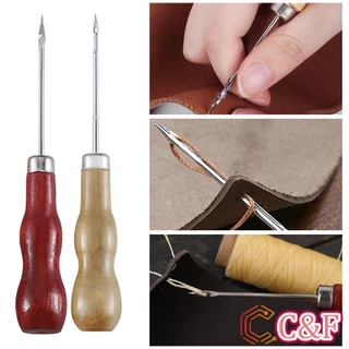 C&F DIY 13 ชิ้น ชุดอุปกรณ์เย็บหนัง แฮนด์เมด พร้อมเข็มเย็บผ้า สําหรับเย็บหนัง Sewing set