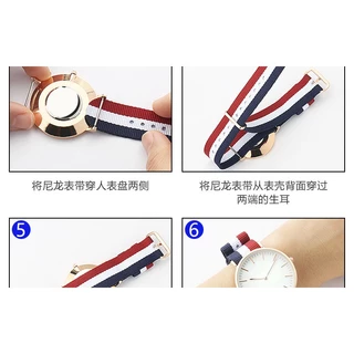 เหมาะสําหรับสายนาฬิกา NATO Zulu One piece of Moonspatch ผู้หญิง Messed Kinilon ผ้าใบสายนาฬิกา 18mm20mm 22mm Universal สร้อยข้อมือกีฬา