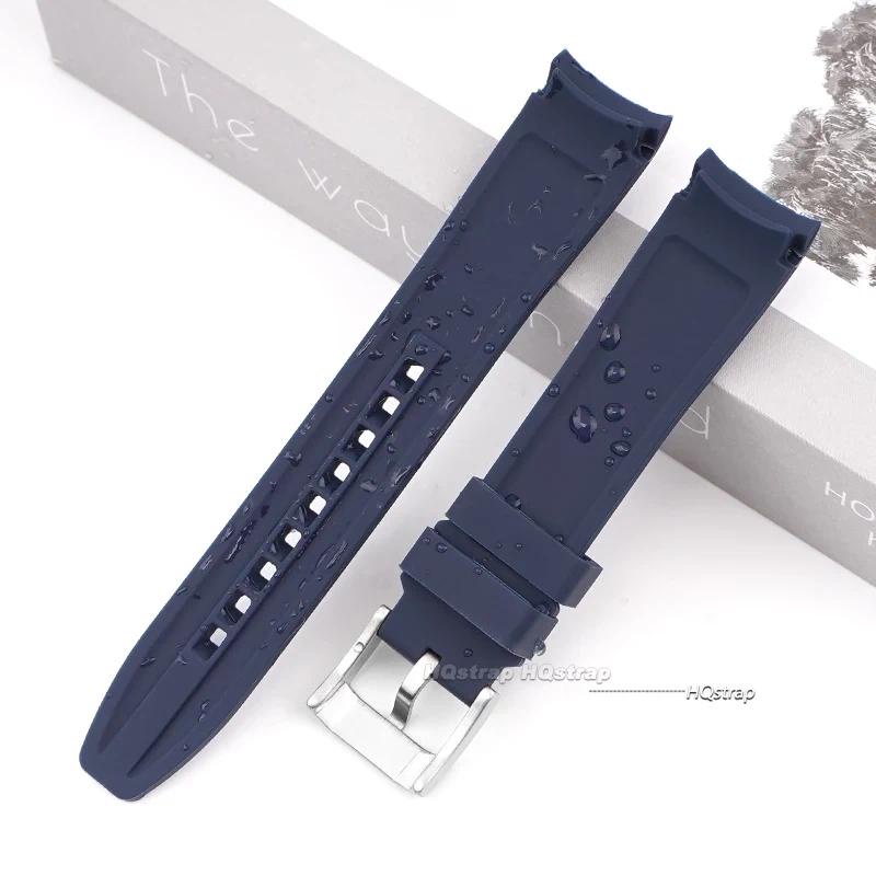 สายนาฬิกาข้อมือ ยางซิลิโคน ทรงโค้ง กันน้ํา แบบเปลี่ยน 20 มม. 22 มม. สําหรับ Swatch Watch Band ผู้ชาย ผู้หญิง