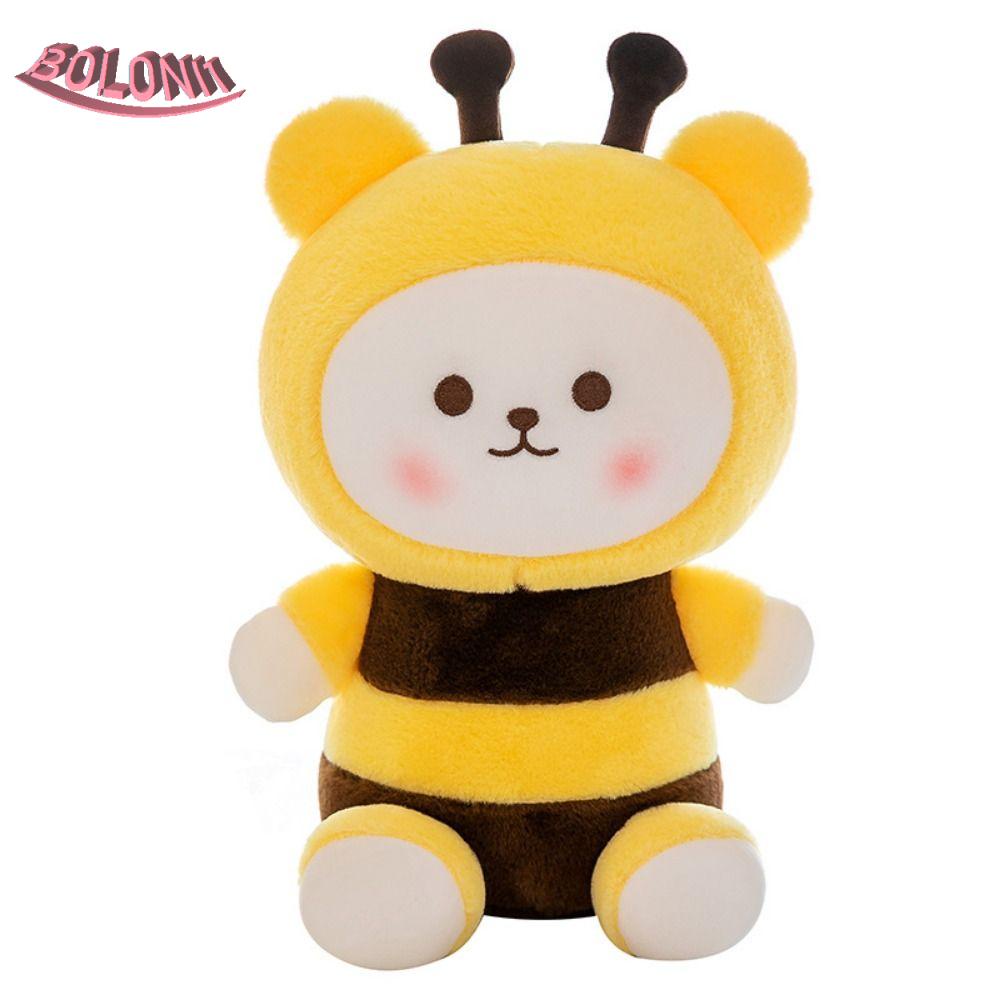 Bo ตุ๊กตาหมีผึ้งนําโชค น่ารัก ขนาด 25 35 45 ซม. ของเล่นสําหรับเด็กผู้หญิง