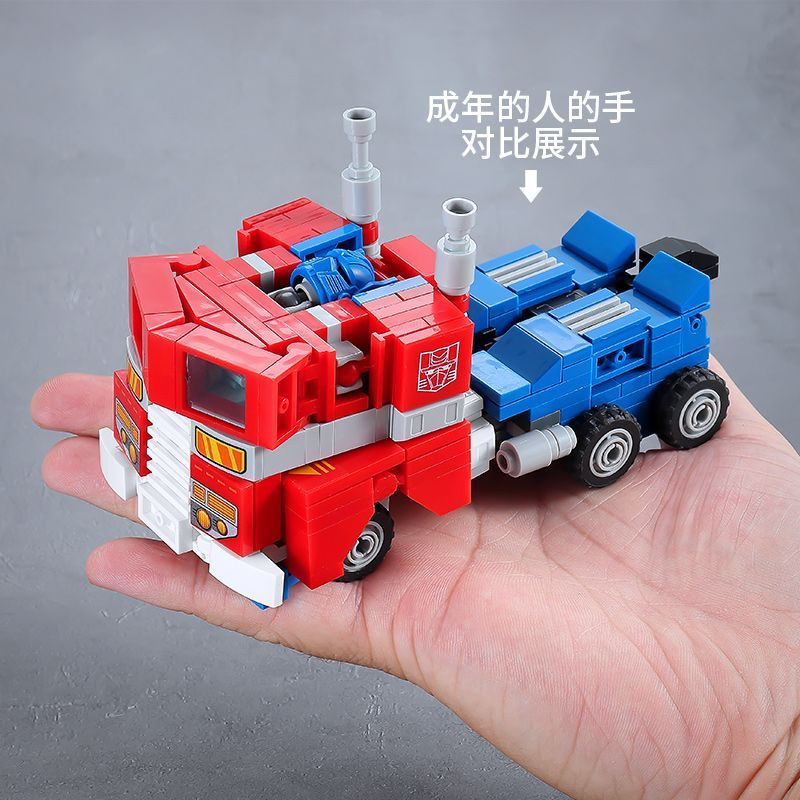 ของเล่นตัวต่อเลโก้ หุ่นยนต์หุ่นยนต์ Transformers Optimus Prime ขนาดเล็ก สําหรับเด็ก 12.2