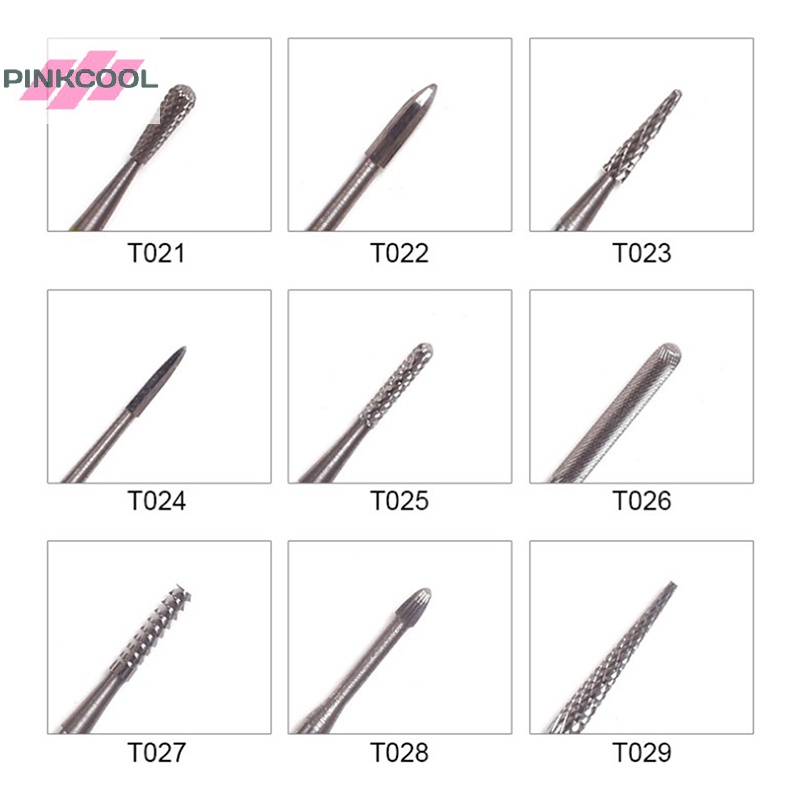 Pinkcool ดอกสว่านคาร์ไบด์ ทังสเตน ทําความสะอาดหนังกําพร้า สําหรับร้านทําเล็บ ขายดี