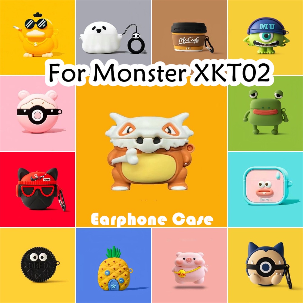 【imamura】เคสหูฟังซิลิโคนนิ่ม ลายการ์ตูนมอนสเตอร์น่ารัก สําหรับ Monster XKT02