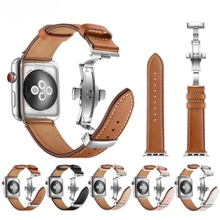 สายนาฬิกาข้อมือหนัง สําหรับ Apple watch 49/44/41/40/42/38 มม. 45 มม. 45 มม. iWatch sieries 3 5 SE 6 7 8 9 10 11 ultra 2