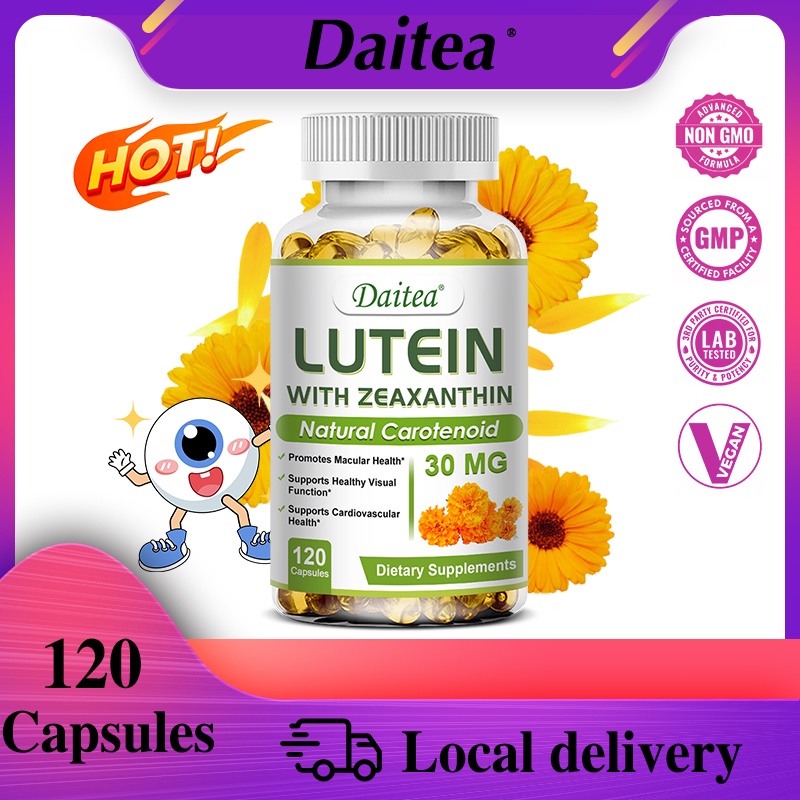 Daitea Lutein อาหารเสริม 30 มก. พร้อมซีแซนธิน 120 แคปซูล