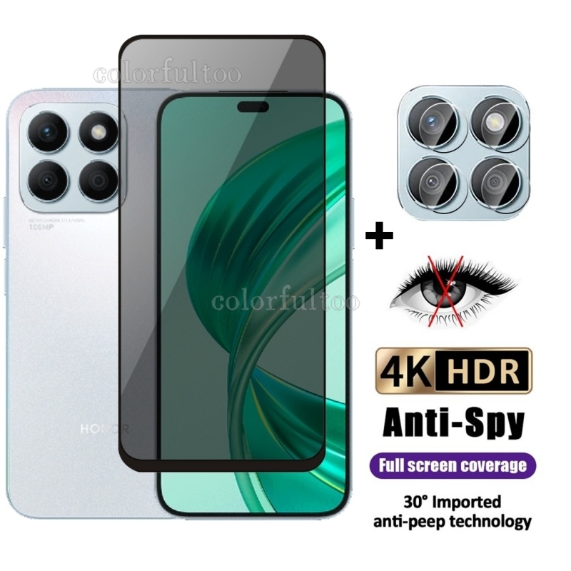 2in1 ความเป็นส่วนตัวกระจกนิรภัยสําหรับ Honor X7d X6C X8C X8b X7b X 7B X 8B HonorX7b HonorX7d 4G 5G 9