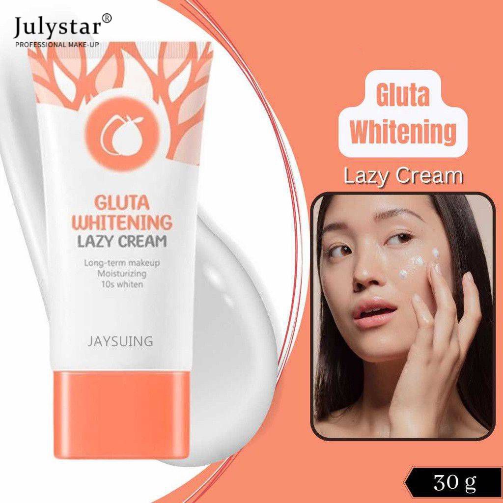JULYSTAR Jaysuing Gluta Whitening Lazy Facial Moisturizing Cream Hydrating Facial Brightens และนุ่มผิว Orange Exfoliating ไวท์เทนนิ่งเจล