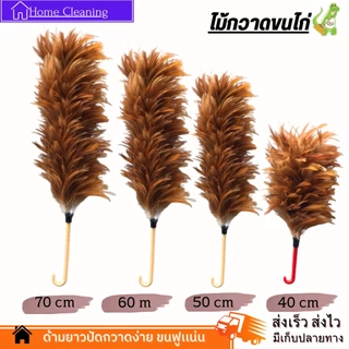 ไม้ปัดขนไก่อย่างดี เกรดA รุ่นจัมโบ้ 70 ซม ด้ามจับพลาสติก ขนแน่นฟู ไม่หลุดง่าย ไม้ปัดฝุ่น ไม้ขนไก่ พร้อมส่ง