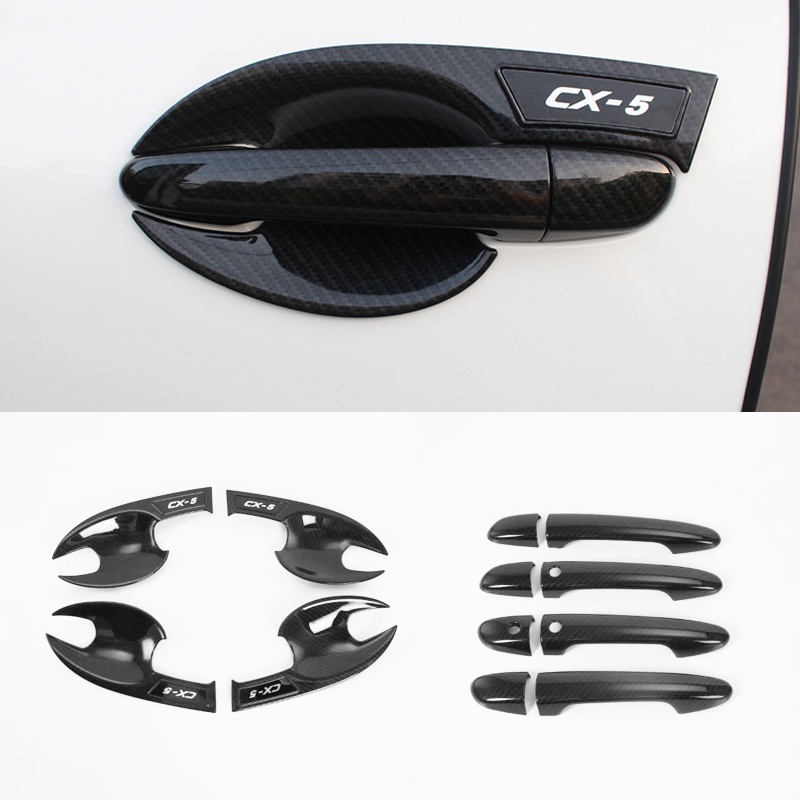 Mazda Cx-5 ฝาครอบมือจับประตูรถยนต์ คาร์บอนไฟเบอร์ Cx-5