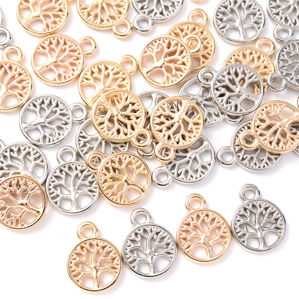 จี้ต้นไม้แห่งชีวิต CCB ขนาด 12X15 มม. สําหรับทําเครื่องประดับ สร้อยคอ สร้อยข้อมือ งานฝีมือ Diy จํานวน 20 ชิ้น