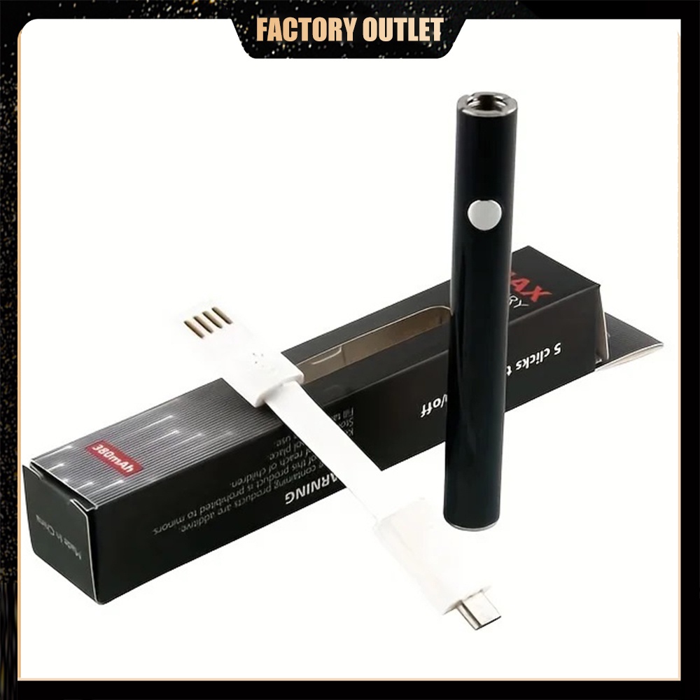 ปากกาแบตเตอรี่ 510 380mAh พร้อมพอร์ตชาร์จ Micro-USB ใช้กับตลับหมึก 510 หัวมีดทําความร้อนไฟฟ้าเซรามิค
