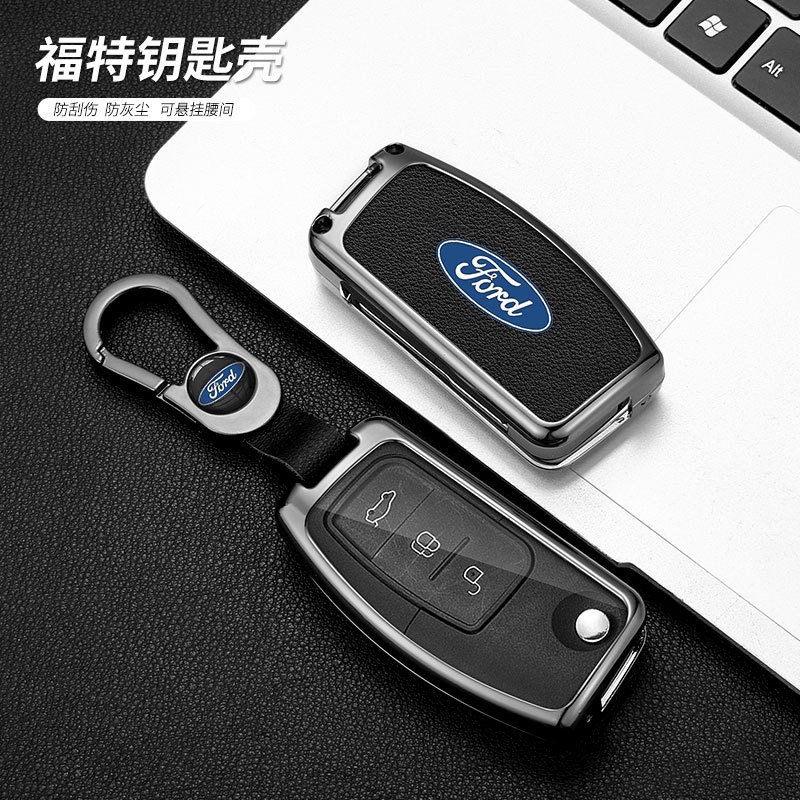 เคสรีโมทกุญแจรถยนต์ 3 ปุ่มสําหรับ Ford Fiesta Focus 2 Ecosport Kuga Escape Falcon B-Max C-Max Eco Sport Galaxy Ecosport Kuga Fob Remote Key Case Protector Accessories Holder Shell Keychain