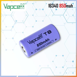 ถ่านชาร์จ Vapcell 16340 850mAh ราคา 1 ก้อน  ถ่านชาร์จ Li-ion…