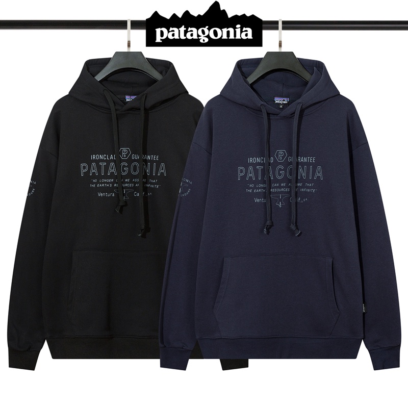 Patagonia ของแท้ 100% เสื้อกันหนาว มีฮู้ด ผ้าฝ้าย ระบายอากาศ ทรงหลวม สําหรับผู้ชาย