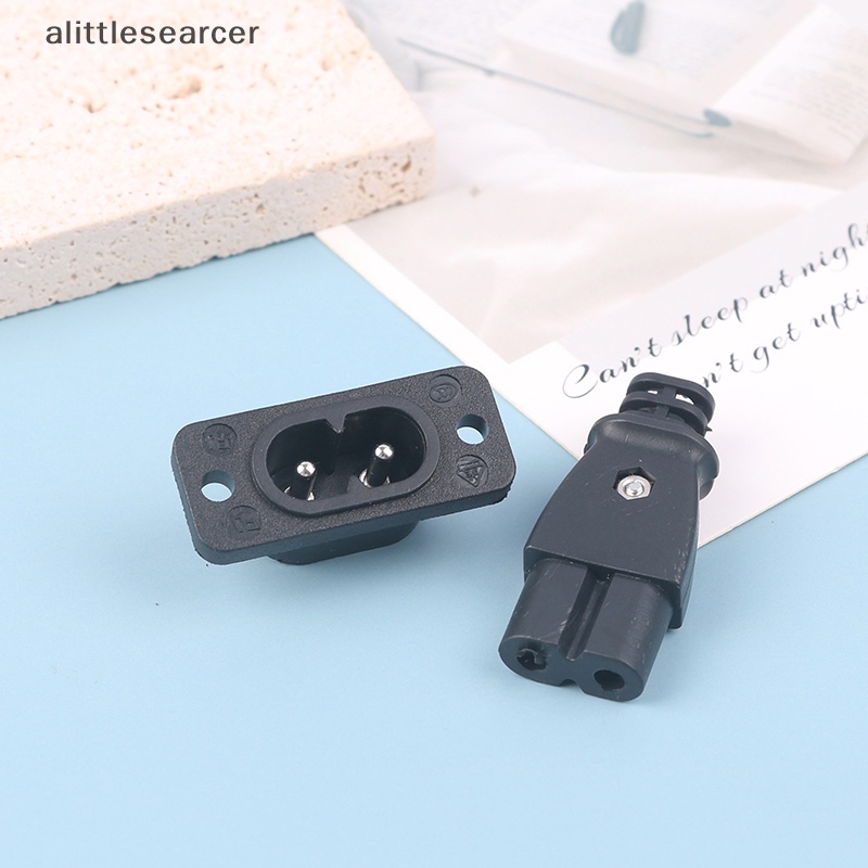 Alittlesearcer ปลั๊กซ็อกเก็ตเชื่อมต่อไฟฟ้า C8 ตัวผู้ ตัวเมีย 1 ชิ้น