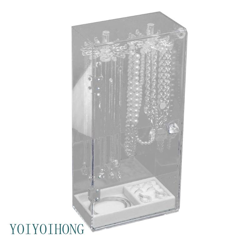 Yoioi ชั้นวางเครื่องประดับ สร้อยข้อมือ สร้อยคอ อะคริลิคใส กันฝุ่น