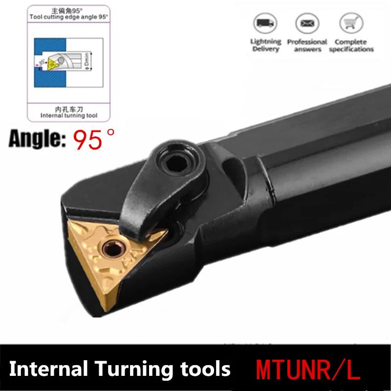 1 ชิ้น 95 ° Mtunr MTUNL S16Q S20R S25S MTUNR16/L16 ที่จับเม็ดมีดกลึงคาร์ไบด์ CNC สําหรับ TNMG1604
