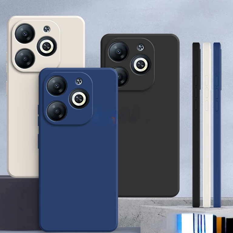 เคสสําหรับ infinix smart 8 pro 9 4G smart8 smart9 smart10 2025 เคสโทรศัพท์ซิลิโคนเหลวสีทึบนุ่มกันกระแทกพร้อมกล้องป้องกันฝาหลัง