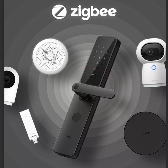 - Aqara A100 Zigbee / D100 Zigbee ล็อคประตูอัจฉริยะ รุ่นสากล ZNMS02ES เข้ากันได้กับ Apple HomeKey,