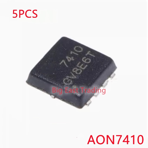 5PCS AON7410 7410 SMT DFN3 * 3 30V/24A ชิปทรานซิสเตอร์สนาม-เอฟเฟกต์ N-channel รับประกันคุณภาพ