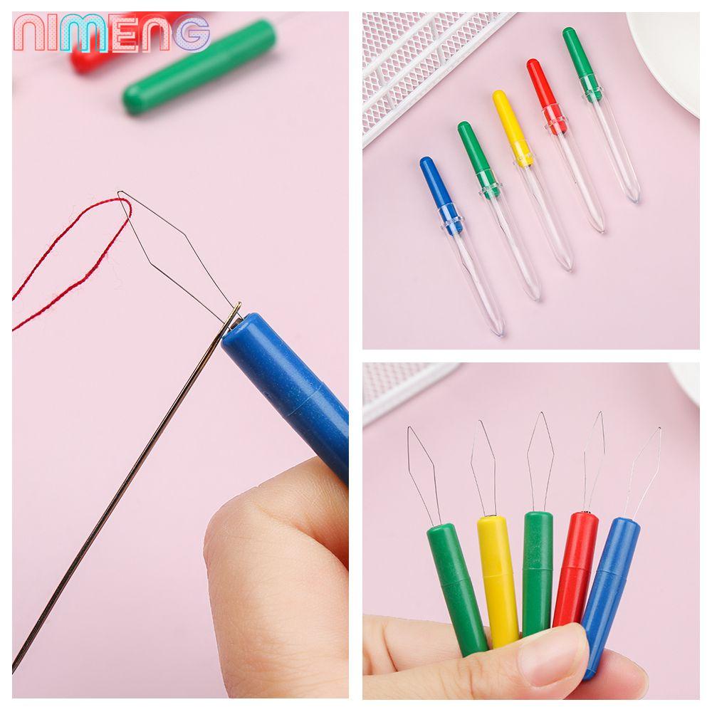 Nimeng ที่สนเข็มอัตโนมัติ สําหรับเย็บผ้า 5 ชิ้น|เครื่องมือเย็บผ้า แฮนด์เมด