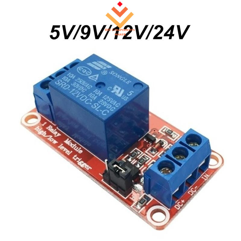 โมดูลรีเลย์ Ottocoupler DC 5V/12V/24V 1 ช่องรองรับทริกเกอร์สูงและต่ํา