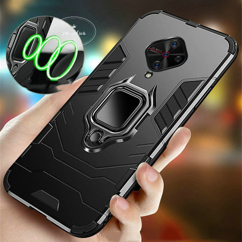 เคสโทรศัพท์มือถือ กันกระแทก พร้อมแหวนขาตั้ง สําหรับ Vivo S1 S1 Pro 1907 1920 1933 1919 1910 1909 1808 1812 1803 1806 1804
