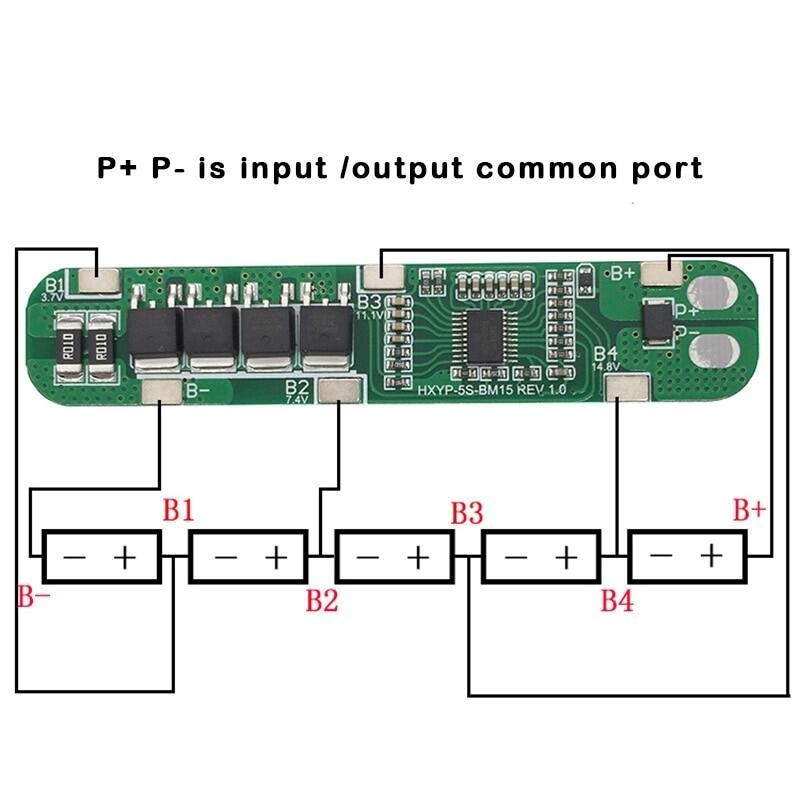 [ส่งด่วนในไทย🇹🇭]5S 15A Li-ion Lithium Battery 18650 Charger PCB BMS 18.5V 21V Cell Protection Board Integrated Circuits