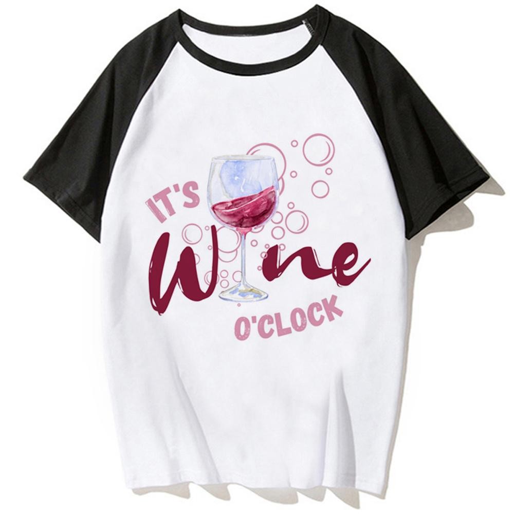 แชมเปญ Veuve Clicquot Demi-sec เสื้อยืดผู้หญิง streetwear ฤดูร้อนอะนิเมะ Tee สาวญี่ปุ่น streetwear เ