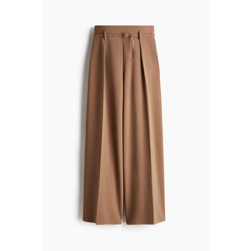 H&M(เอชแอนด์เอ็ม) กางเกงขายาวเอวเข็มขัดกว้าง ผู้หญิง 1264858_1