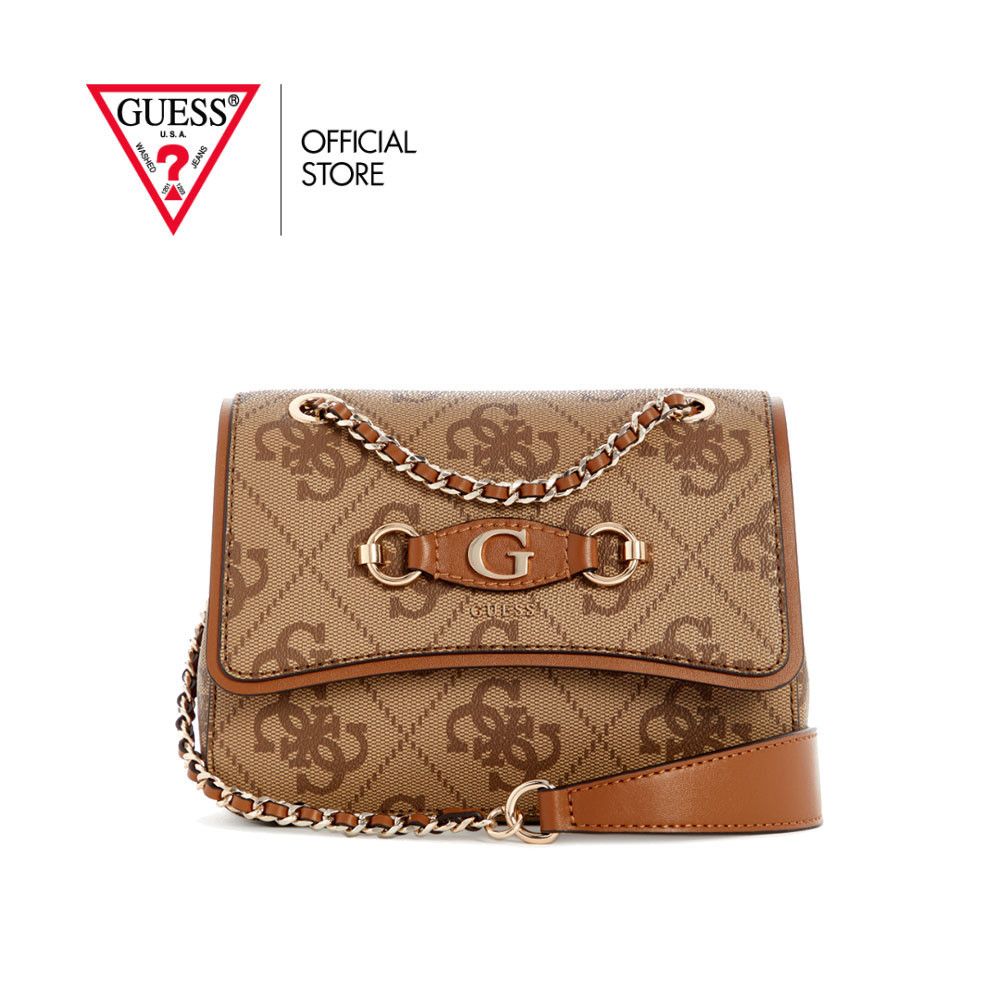 GUESS กระเป๋า รุ่น OS865419 IZZY CONVERTIBLE XBODY FLAP สีน้ำตาล