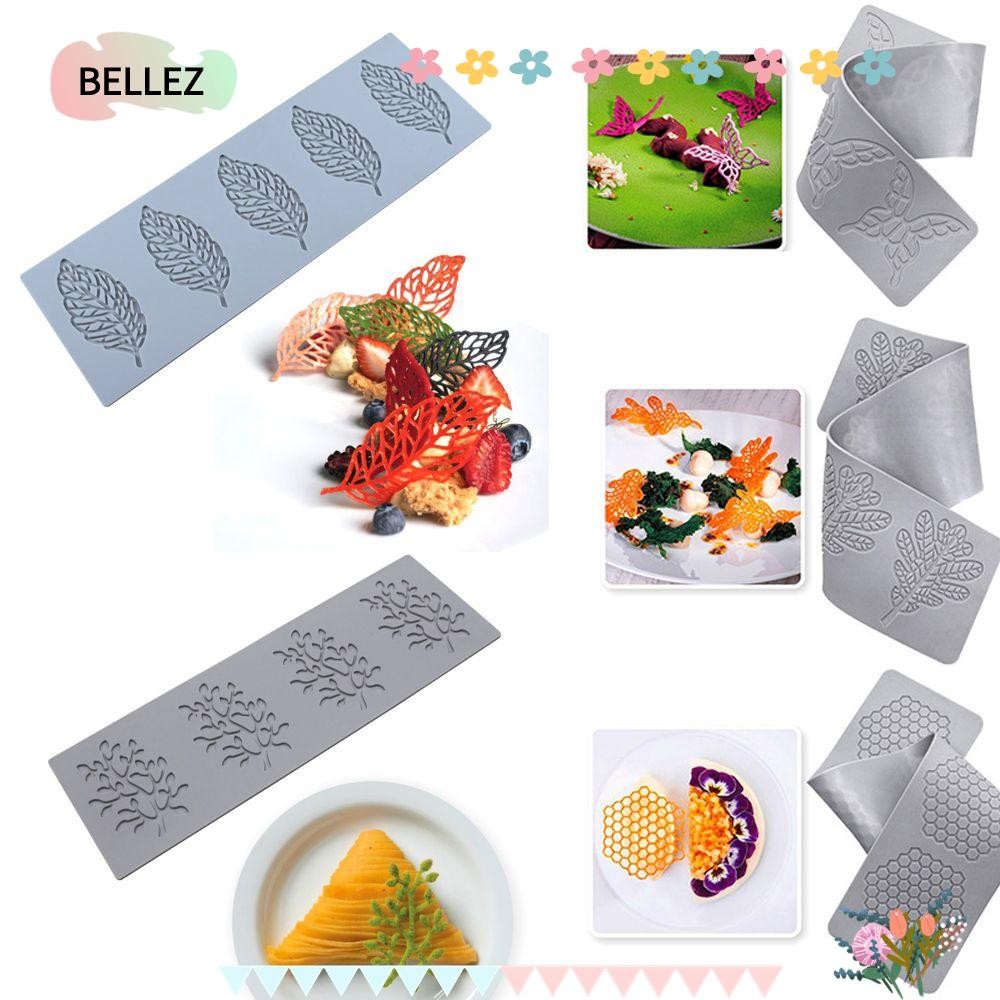 Bellez ซิลิโคน Mould Leaves ช็อกโกแลตลายฉลุรังผึ้งผีเสื้อ Fondant แม่พิมพ์