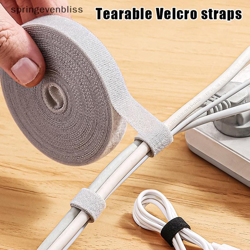 Springevenbliss 5m Reusable Cable Organizer โต๊ะลวด Winder Cable Tie Organizer ข้อมูลสายป้องกันสายรัดเทป DIY อุปกรณ์เสริม Springevenbliss