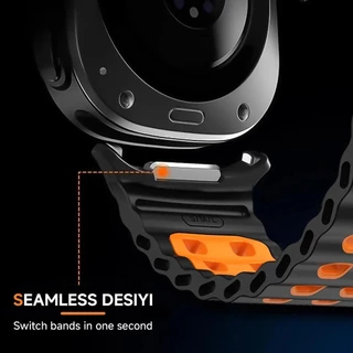สายซิลิโคนสําหรับ Samsung Galaxy Watch Ultra 47mm Marine Sport สร้อยข้อมือ Correa สําหรับ Galaxy Watch Ultra Band อุปกรณ์เสริม