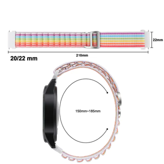 20 มม. 22 มม. สายรัดไนลอน Alpine Loop for Samsung Galaxy Watch FE 7 6 5 4 40 44 มม. /Huawei/Amazfit/Garmin/Xiaomi วงกีฬา