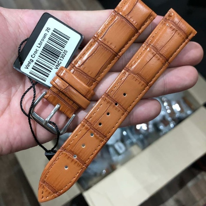 [ สายนาฬิกาหนังแท้ Croco 20 มม. 22 มม. VNC01