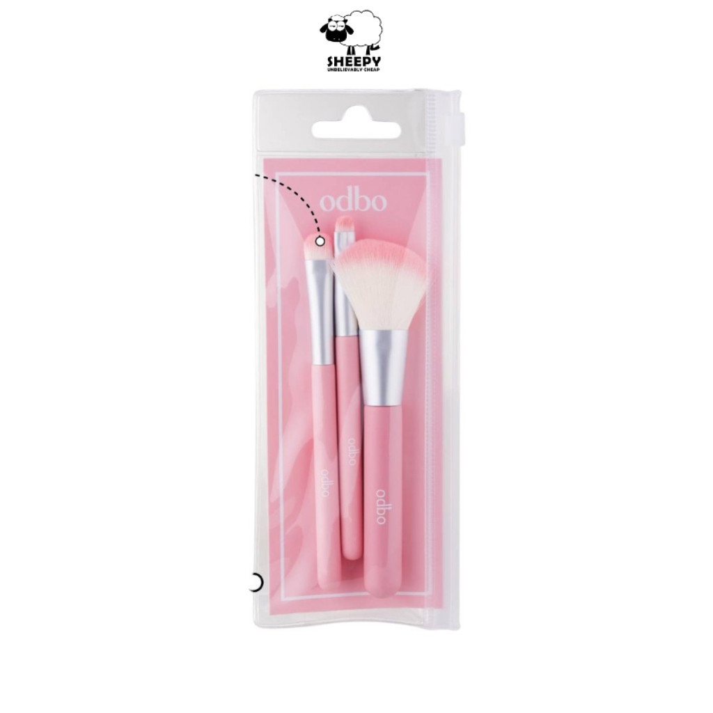 odbo Travel Kit Brush Set 3 Set เซ็ตแปรงแต่งหน้า  ขนาดพกพา (OD8064)