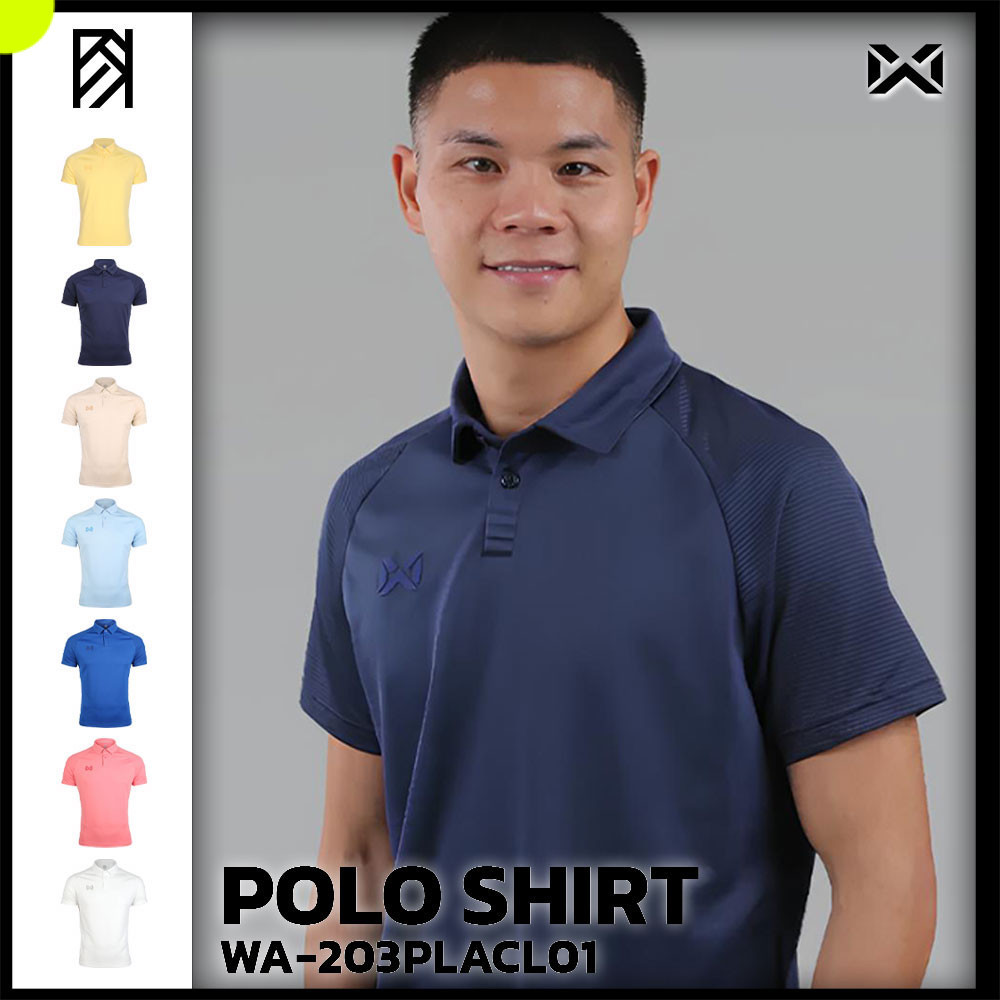 ถูกชัวร์ไม่มั่วนิ่ม Sport รุ่น VIBES POLO เสื้อโปโล WARRIX วอริกส์ (WA-203PLACL01) UNISEX แท้100%