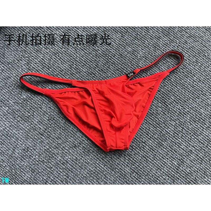 [พร้อมสต็อก] แพคเกจรวมกันเซ็กซี่บางสไตล์ผ้าไหมน้ําแข็งชุดชั้นในชายก้นเล็กบิกินี่ถุงผอมมากกางเกงนูนเอวต่ํา
