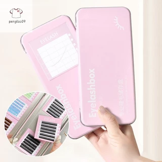 Pengatao09 แม่เหล็กเปล่ากล่องเก็บขนตาปลอม 6 Diskettes ที่วางขนตาปลอมคอนเทนเนอร์ Travel พาเลท Lash Holder ใหม่