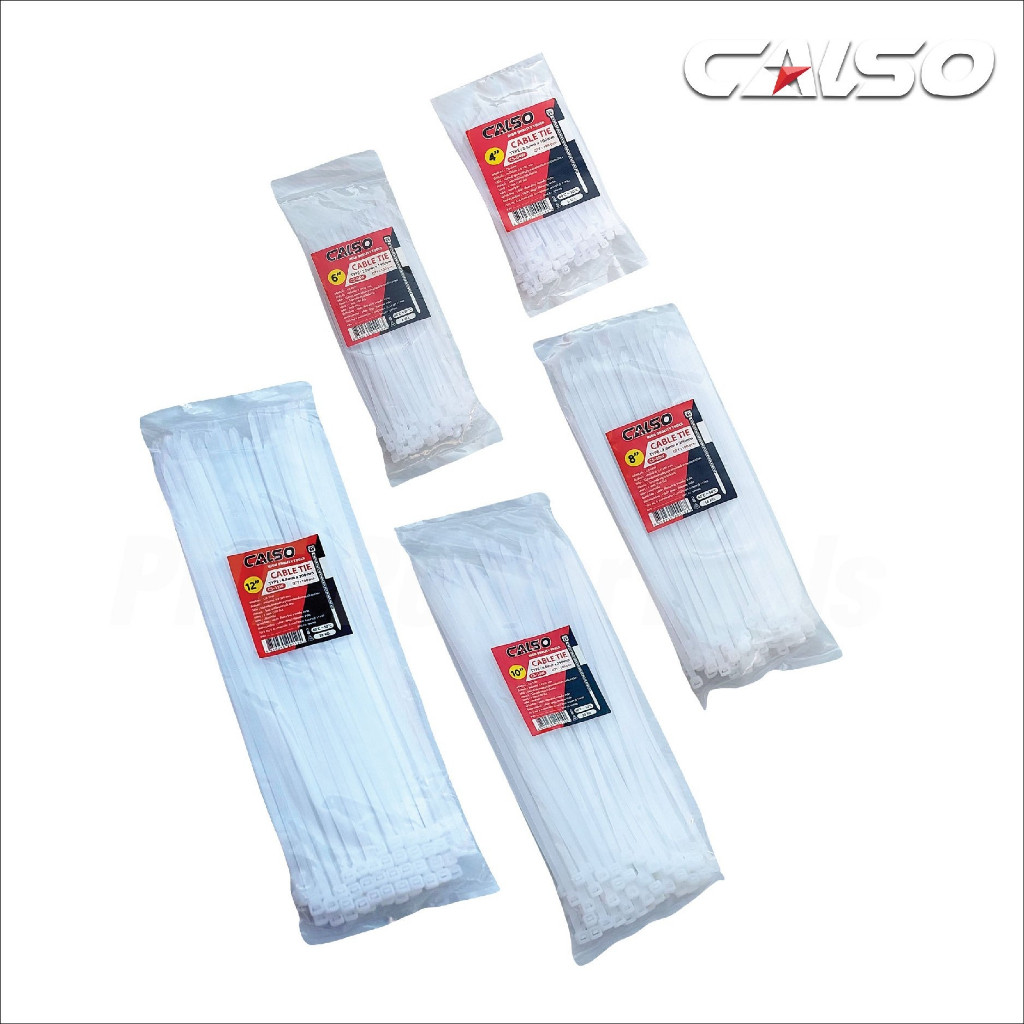 CALSO เคเบิ้ลไทร์ 100 เส้น Cable Tie 4 / 6 / 8 / 10 / 12 นิ้ว สายรัดไนล่อน หนวดกุ้ง สายเคเบิ้ลไทร์ Nylon Plastic - รูปที่ 5