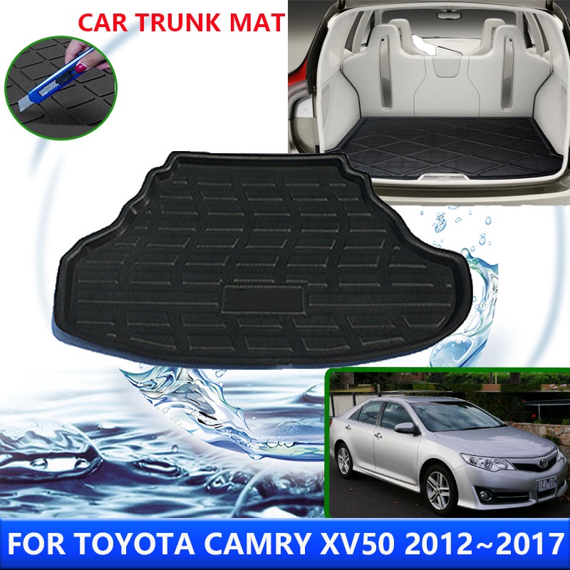 แผ่นซับน้ํา ป้องกันด้านหลังรถยนต์ กันน้ํา สําหรับ Toyota Camry XV50 2012~2017 2013 2014 2015 2016