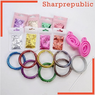 [Sharprepublic] กําไลข้อมือ ประดับเลื่อม กลิตเตอร์ สําหรับทําสร้อยข้อมือ DIY