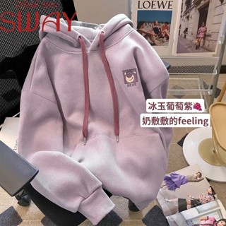 SWAY เสื้อผ้าผู้ญิง แขนยาว เสื้อฮู้ด คลุมหญิง สไตล์เกาหลี แฟชั่น A28J1CS 35Z230829