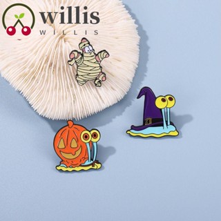 Willis เข็มกลัด รูปการ์ตูนหอยทาก ฟักทอง โดนัท สพันจ์บ็อบ ป้องกันแสงสะท้อน สไตล์พังก์ ฮาโลวีน