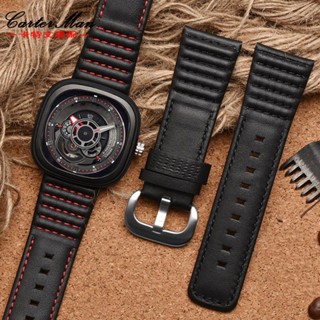 สายนาฬิกาข้อมือหนังแท้ 28 มม. สําหรับ Seven Friday Watch Strap M2 Q201 02 03