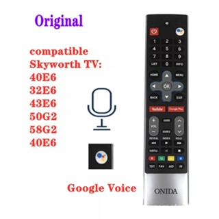 รีโมตคอนโทรล สําหรับ Skyworth 40E6 32E6 43E6 50G2 58G2 40E6 4K Android TV HOF19H705GPD10 58UIC Skyworth Google Voice Smart Voice TV Skyworth Rem